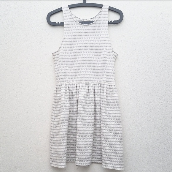 Grey & White Fit & Flare Skater Dress - Picture 2 of 5